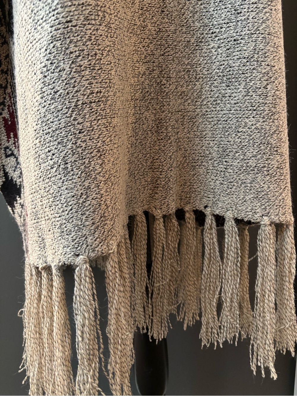 Argyle Knit Ruana - Picture 3 of 5